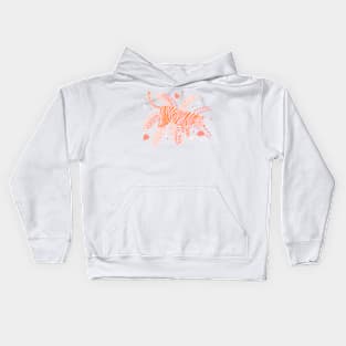 Pink and orange tiger Kids Hoodie